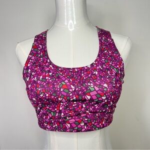 LULULEMON women's sports bra Paradise Geo Regal Plum print Sz 8